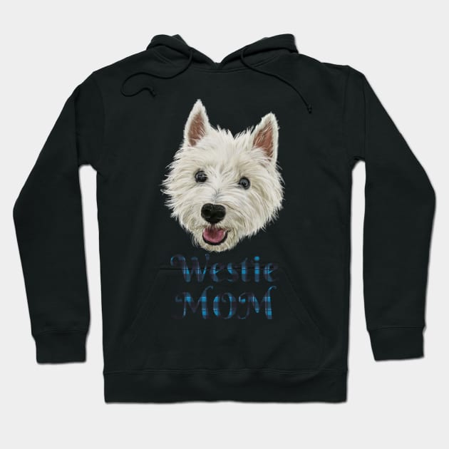 Womens Westie Mom Smiling West Highland Terrier Hoodie by brodyquixote